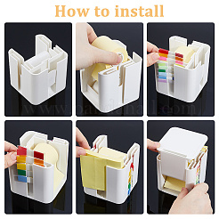 Dispensador de notas adhesivas emergentes y en rollo de plástico ABS&nbsp;AJEW-WH0695-247A