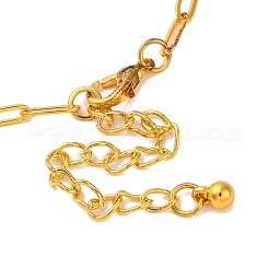 Halsketten mit Strass-Anhängern aus Legierung für Damen&nbsp;NJEW-U013-10G-01