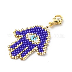 Decoración colgante con cuentas de semillas japonesas trenzadas&nbsp;HJEW-MZ00001