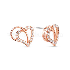 Orecchini a bottone in argento sterling placcato oro 18k dal design grazioso&nbsp;JE86A