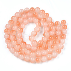 Perles rondes en verre imitation jade&nbsp;X1-DGLA-N003-8mm-08