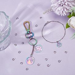 Anillos de salto abiertos de acero inoxidable 304 con recubrimiento al vacío de PVD&nbsp;STAS-UN0017-78MC