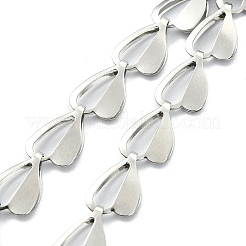 Herstellung eines Armbands aus Messing mit Herzgliederkette&nbsp;AJEW-JB01603-02