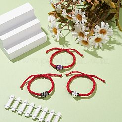 Braccialetto di perline intrecciate di fiori&nbsp;BJEW-JB07684