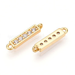 Ciondoli connettore in ottone con micro pavé di zirconi chiari&nbsp;KK-N261-79G