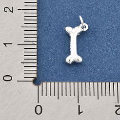 925 Sterling-Silber-Charm mit 925 Stempeln und Biegeringen&nbsp;STER-S007-01B-S