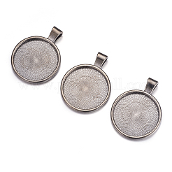 Metall-Legierung Anhänger Fassungen für Cabochons&nbsp;X-PALLOY-A15654-B