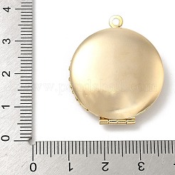 Pendenti con medaglione cavo in ottone tondo piatto&nbsp;KK-K414-11A-G