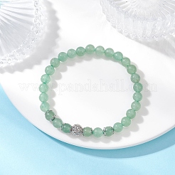4 pièce 4 styles opalite & œil de tigre naturel & aventurine verte & cornaline (teinte et chauffée) ensembles de bracelets extensibles à perles rondes croisées pour hommes femmes&nbsp;BJEW-JB12266