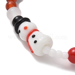 Braccialetto elasticizzato con pietre naturali miste e lavorazione a lume&nbsp;BJEW-TA00259