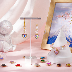 24 pendentif en strass à facettes en verre de 12 couleurs&nbsp;GLAA-SC0002-72