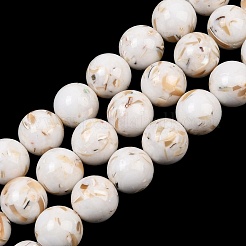 Hilos de cuentas graduadas ensambladas con turquesa sintética y conchas marinas&nbsp;GG-CBA2AE1-A07