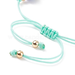 Braccialetto di perline intrecciate in resina malocchio&nbsp;BJEW-JB08412