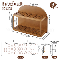 Porte-stylo en bois&nbsp;ODIS-WH0025-240