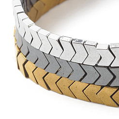 Set di braccialetti con perline intrecciate in ematite sintetica a 3 colori a forma di freccia&nbsp;BJEW-JB07502