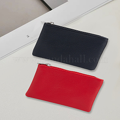 2 Stück 2 Farben PU-Leder-Reißverschlussbeutel&nbsp;ABAG-LP0001-83B