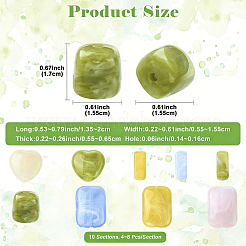 72 Stück 10 Stile undurchsichtige und transparente Acrylperlen&nbsp;OACR-FS0002-83