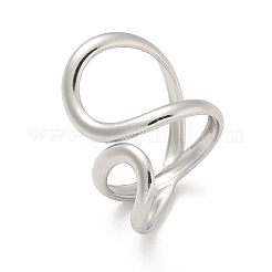 Anello aperto in acciaio inossidabile 304 per donna&nbsp;X-RJEW-M025-02P