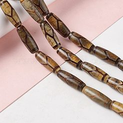 Estilo tibetano dZi abalorios hebras&nbsp;G-A024-01T