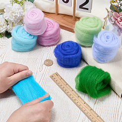 8 pezzo di lana cardata fai da te in 8 colori&nbsp;DIY-CP0013-78A