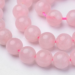 Stränge aus natürlichen Rosenquarzperlen aus Madagaskar in Rosa&nbsp;G-D809-21-8mm