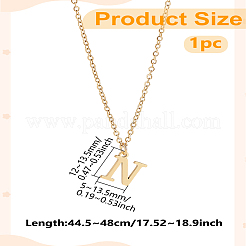 Collares colgantes con letras de acero inoxidable 304&nbsp;NJEW-LP0001-53N-G