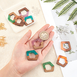 DIY-Sets zur Herstellung baumelnder Ohrringe aus Walnussholz&nbsp;DIY-OC0006-67