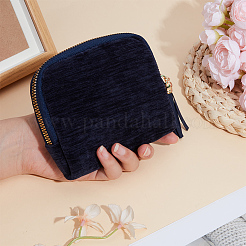 Bolsas de terciopelo con cremallera para joyería con borla&nbsp;ABAG-WH20009-32C