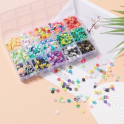 2400 Stück 15 Farben handgefertigte Polymer Clay Perlen&nbsp;CLAY-YW0001-41