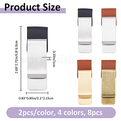 8 pieza de clips para bolígrafos de acero inoxidable y hierro de 4 colores&nbsp;AJEW-FH0006-40