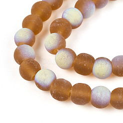 Perles de verre dépoli transparent&nbsp;LS-GLAA-T032-T6mm-MBB23