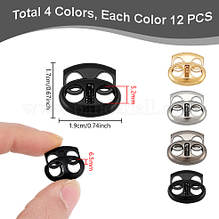 48 Stück Kordelstopper aus Legierung in 4 Farben&nbsp;FIND-PH0062-18