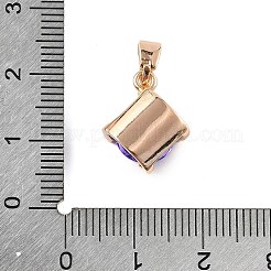 Pendentifs avec zircon cubiques à micro-pavés en laiton&nbsp;KK-E795-29KCG-05