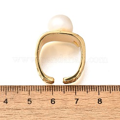 Natürliche Perle Fingerringe&nbsp;RJEW-P113-21G