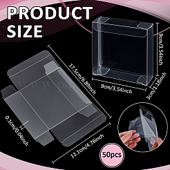 50 quadratische PVC-Aufbewahrungsgeschenkboxen&nbsp;CON-BC0007-86
