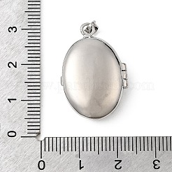 Messing Micro Pave klare Zirkonia Medaillon Anhänger&nbsp;KK-L262-03P