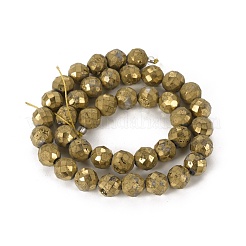 Fili di perline di cristallo di quarzo geode druzy placcato elettrolitico&nbsp;G-I250-04B