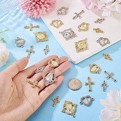 40 stücke 8 arten legierung kristall strass stecker charms und anhänger&nbsp;FIND-TA0009-27