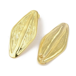 Boucles d'oreilles à tige en laiton en forme de feuille pour femmes&nbsp;EJEW-Q389-04G