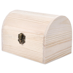 Scatole portaoggetti in legno con coperchio incernierato e fermagli in metallo&nbsp;AJEW-GF0014-35B