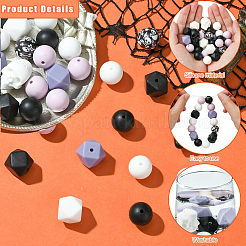 Halloween Thema Lebensmittelqualität umweltfreundliche Silikonperlen&nbsp;SIL-YW0001-45