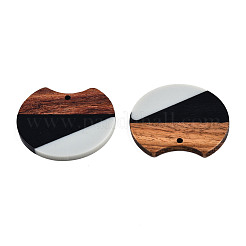 Pendentifs tricolores en résine et bois de noyer&nbsp;X-RESI-S358-77A