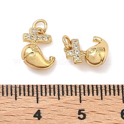Adornos de latón micropavé de circonia cúbica&nbsp;KK-A291-12C-G