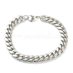 Schmucksets aus kubanischen Gliederketten und Armbändern aus Edelstahl 304&nbsp;SJEW-B019-03C-P
