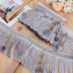 4 m Fransenquastenbesatz aus Polyester&nbsp;DIY-OC0013-37E