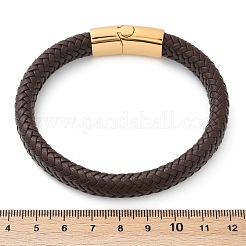 Geflochtene Mikrofaser-Lederbandarmbänder für Frauen und Männer&nbsp;BJEW-D304-05G-01