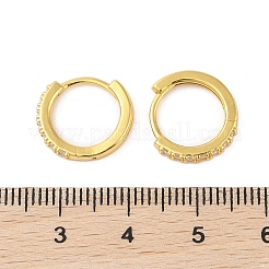 925 aretes de aro de plata de ley con micro pavé de circonitas cúbicas.&nbsp;STER-B004-17G