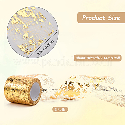 3 Rolle Polyester-Spitzenbesatzbänder zum Nähen von Dekorationen&nbsp;OCOR-SP0001-32A