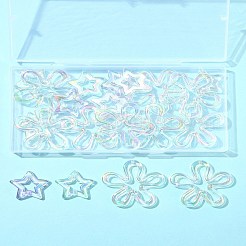 20 pièce de 2 styles de perles acryliques UV plaquées&nbsp;TACR-FS0001-61