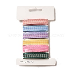Ensembles de rubans tartan en polyester et nylon&nbsp;DIY-Z029-01Q